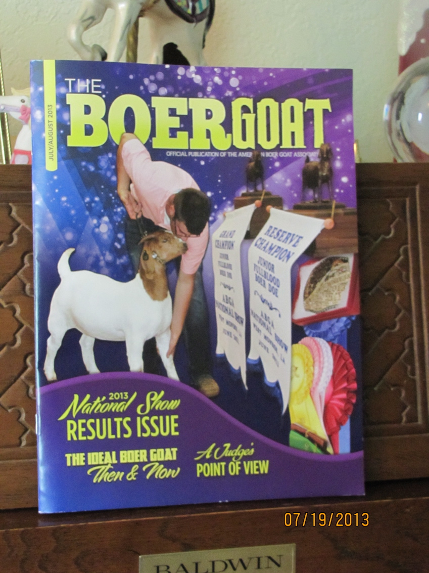 Pistol Makes Her Debut in the Boer Goat Magazine